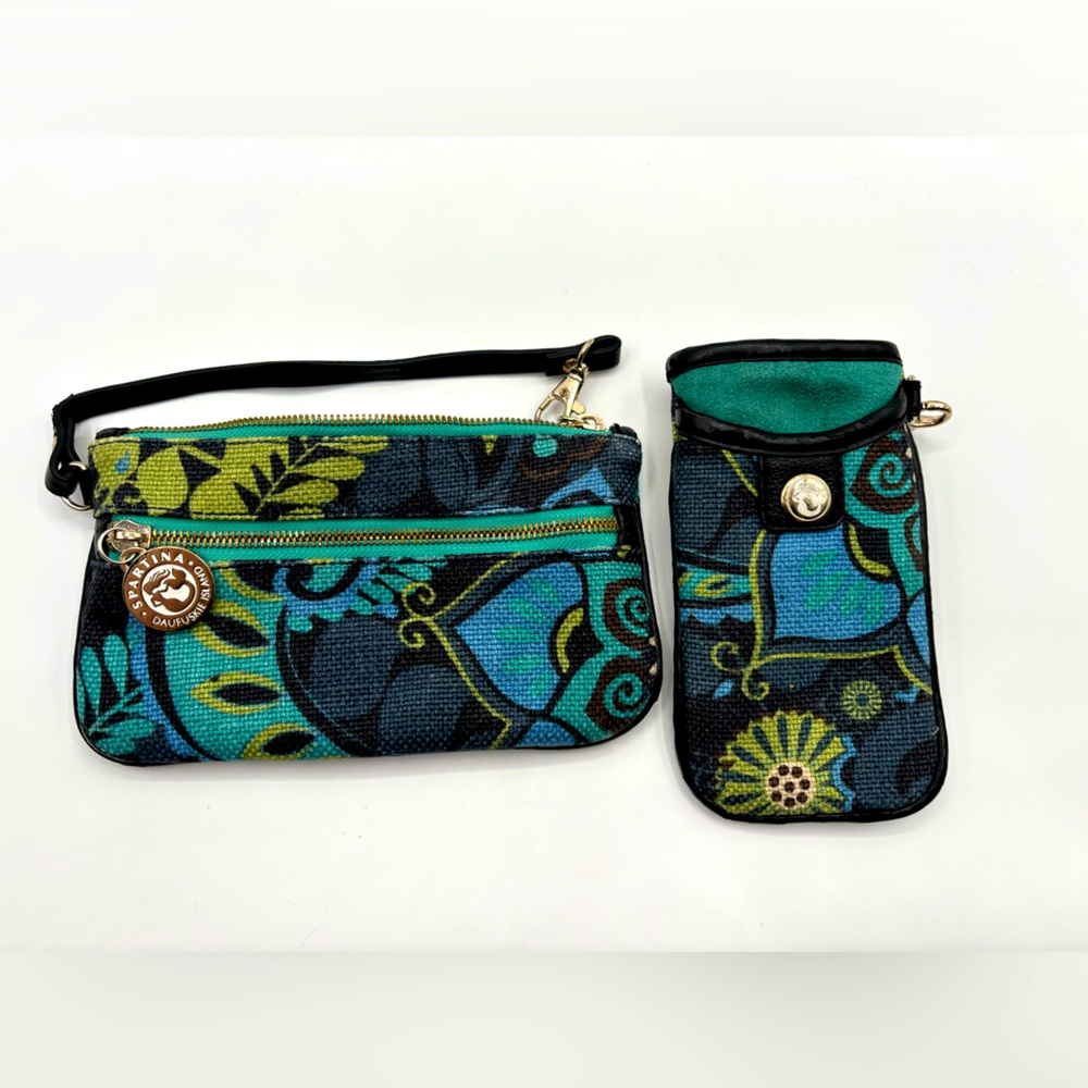 Spartina wristlet and phone case lot